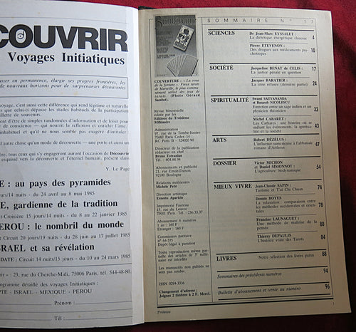 Vintage French Spiritual Magazine 1987 - The true story of the Tarots - Chinese Energy Diet