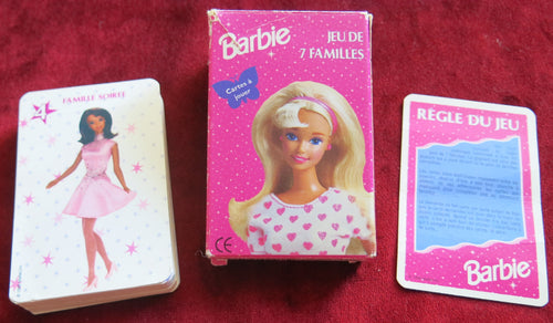 Jeu de cartes vintage pour poupée Barbie 1998