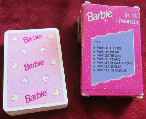 Jeu de cartes vintage pour poupée Barbie 1998