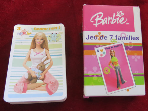 Jeu de cartes pour poupée Barbie vintage Mattel - 7 familles 2004