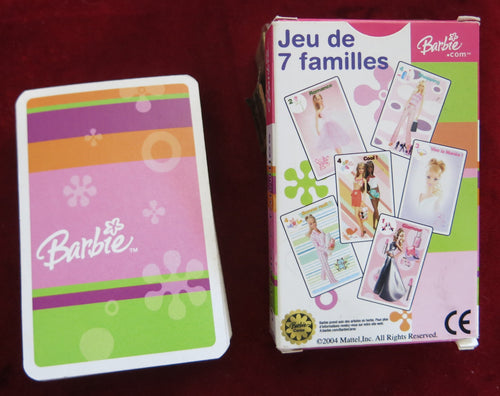 Jeu de cartes pour poupée Barbie vintage Mattel - 7 familles 2004