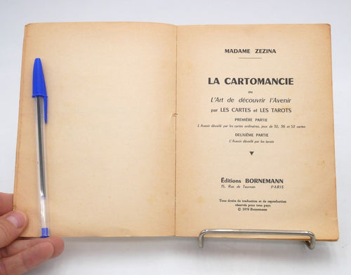1970 CARTOMANCY Madame ZEZINA - Livre de cartomancie Français ancien - Livre de tarot de collection - Livre de tarot rare