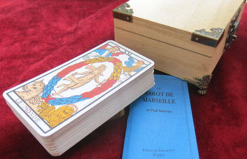Paul Marteau Tarot de Marseille in a Wooden box