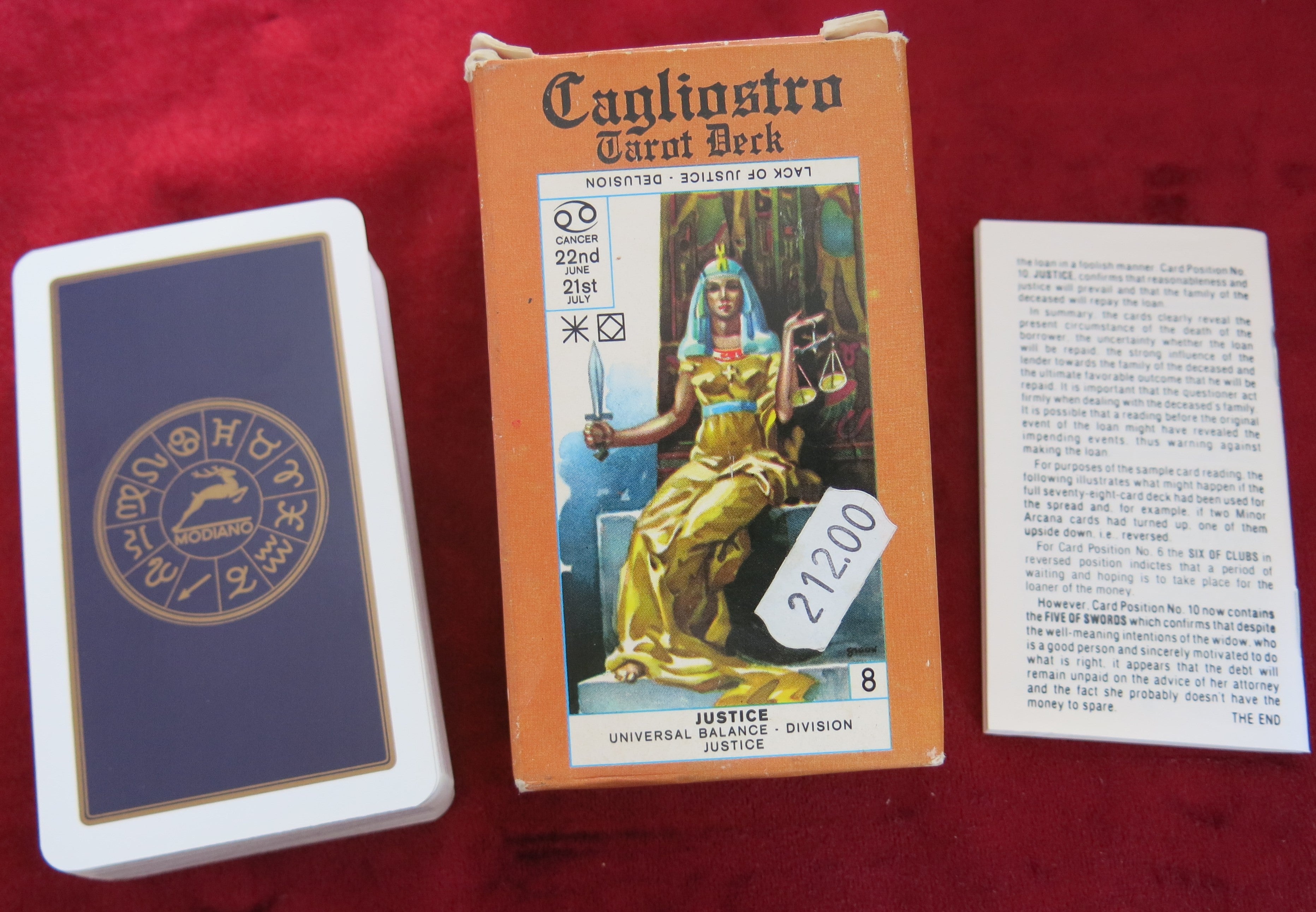 Cagliostro shops Tarot Deck 1981 (Italian) Rare OOP Vintage