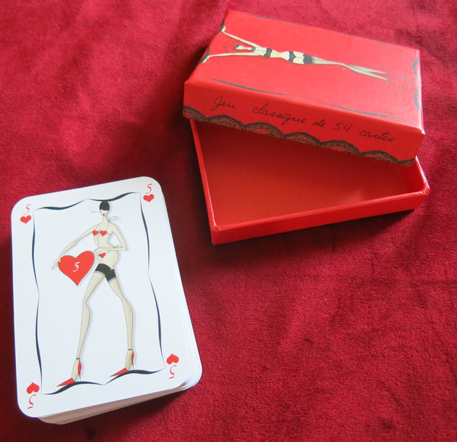 Jeu de cartes Chantal Thomass « Sexy » - Épuisé - Cartes lingerie - Cartes à jouer de collection vintage