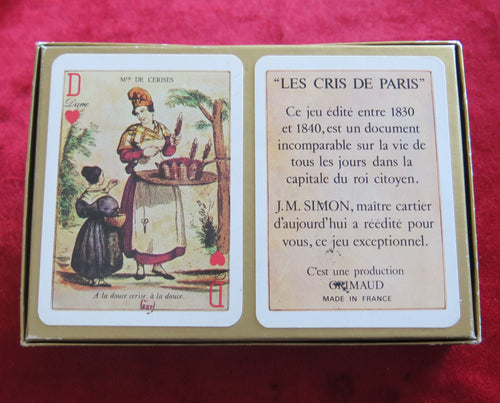 Les Cris de Paris 1969 - Coffret Grimaud - 2 jeux de 54 cartes