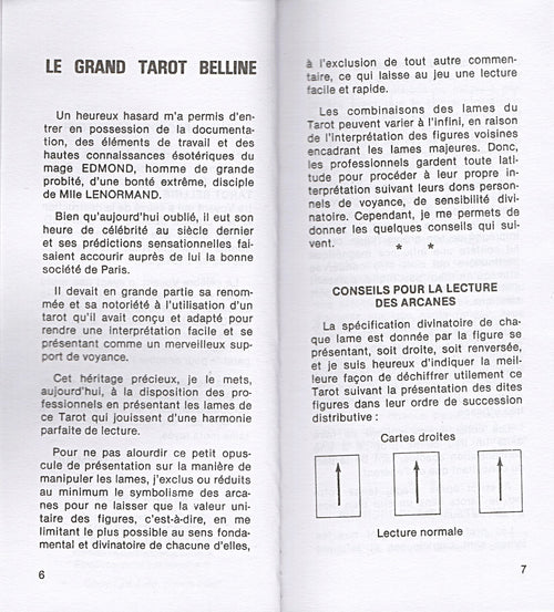 Tarot de Belline booklet and explanations - File Download  - ENGLISH & FRENCH - PRINTABLE