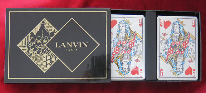 Luxury LANVIN Paris from the 80s -  2 Decks of Playing Cards - Limited Rare Gift - Collectibles