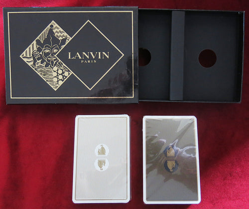 Luxury LANVIN Paris from the 80s -  2 Decks of Playing Cards - Limited Rare Gift - Collectibles