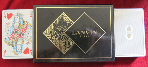 Luxury LANVIN Paris from the 80s -  2 Decks of Playing Cards - Limited Rare Gift - Collectibles