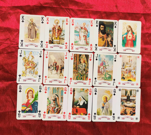 Jeu de cartes religieux vintage Vies des Saints 1997