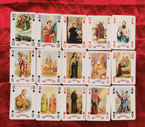 Jeu de cartes religieux vintage Vies des Saints 1997