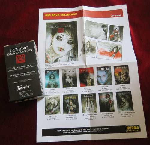 Luis Royo : Coffret luxe de tarot I Ching Dead Moon - Oracle Gothique - Geisha japonaise dark goth