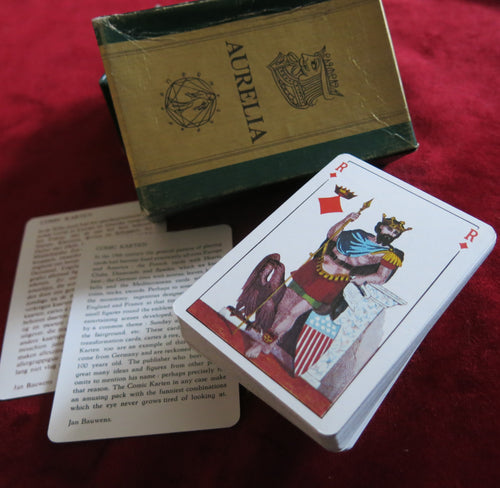 Cartes à jouer vintage de bande dessinée Aurelia