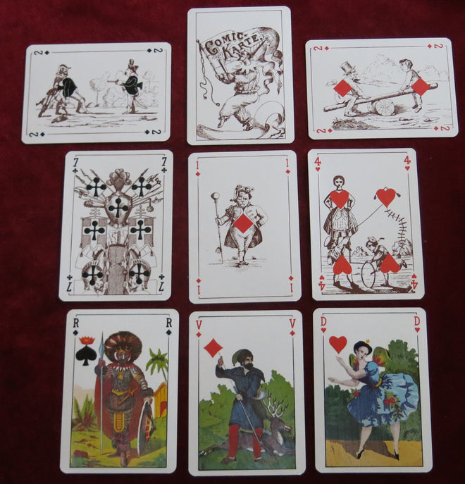 Vintage Comic Playing Cards Aurelia - Poker Original très ancien - Anciennes Cartes à jouer