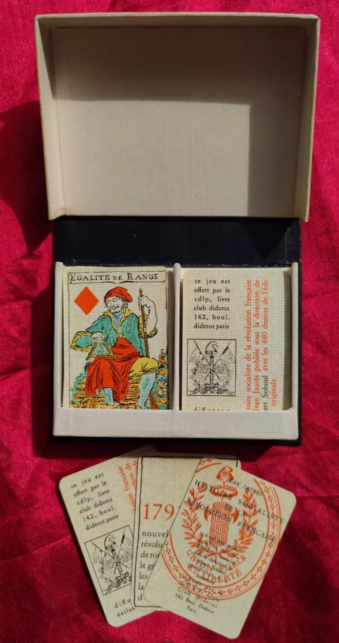 1972 Jean Jaurès playing cards Box - Socialist History of the French Revolution