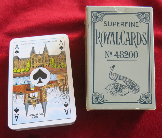 Cartes à jouer Royal Bulldog néerlandais - Hondjes Speelkaarten des années 90 - Nº 48200 Gris