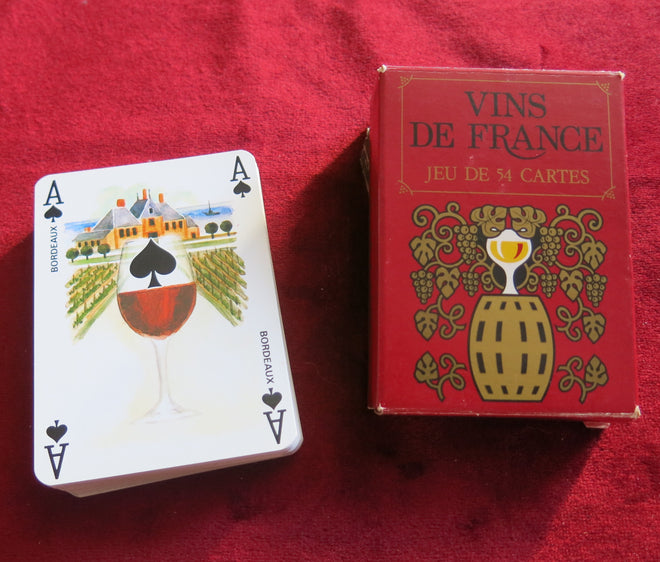 Vins de France 1994 - Cartes à jouer non standards à collectionner - Jeu de cartes Vins de France vintage