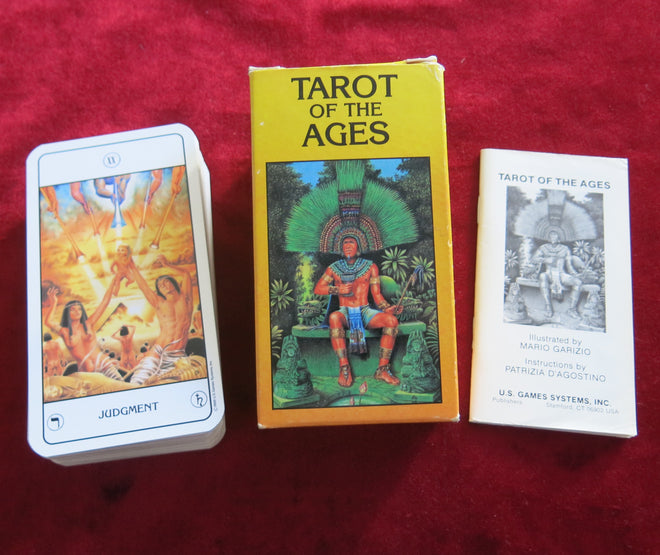 1988 Le Tarot des Âges 1ère édition - Tarot de la société tribale africaine - Cartes de tarot aztèque
