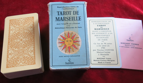 Nicolas Conver 1761 Tarot de Marseille Heron Editions blue box