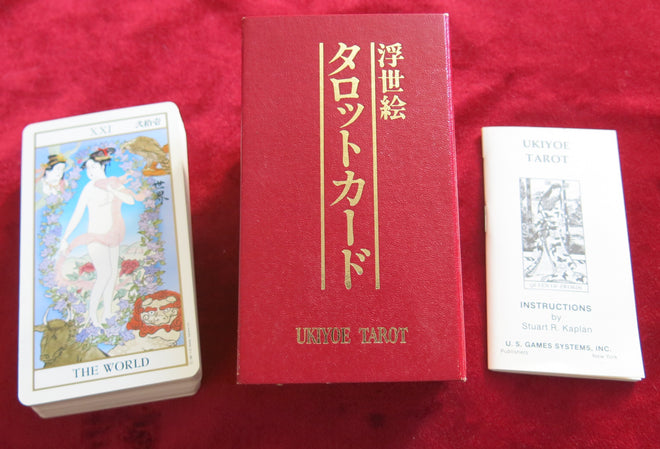 Jeu de Tarot Ukiyoe en boîte rouge - Jeux US 1983