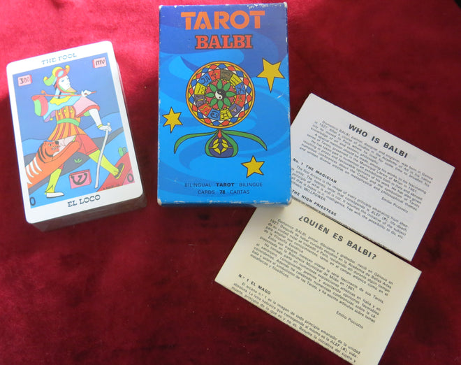 Tarot Balbi 1976 - RARE Balbi Tarot de Fournier - Première édition (Deck épuisé) - Alchimie - Astrologie