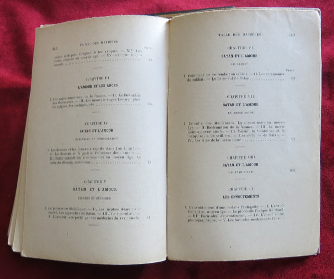 Occultisme et amour 1935 - Satan et amour - livre rare - le langage des fleurs - musique et amour