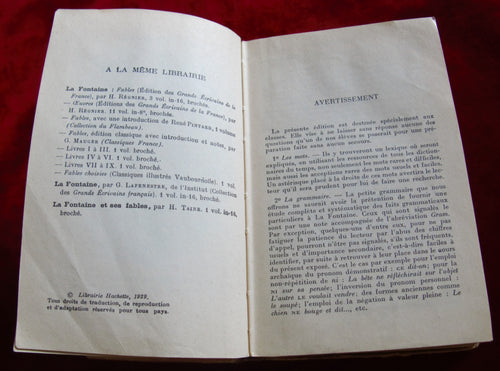 Classiques français : Les Fables de La Fontaine de 1929