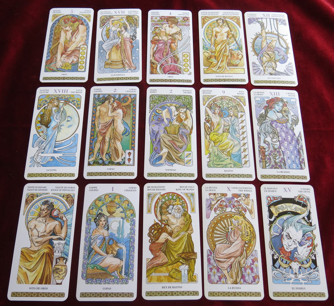 Art Nouveau tarot deck 2002 - The Primavera Tarot