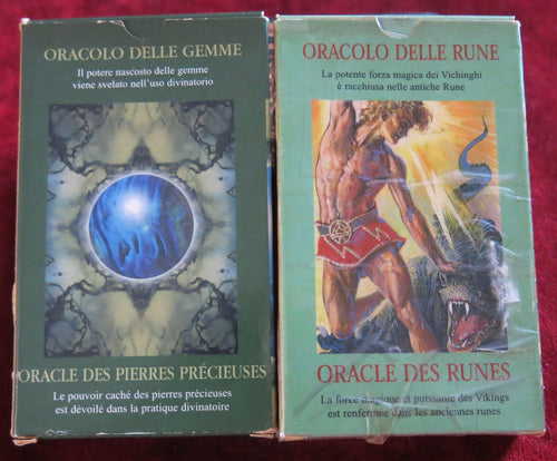 Coffret Oracles Gemmes &amp; Runes - 2004 Lo Scarabeo - Divination par pierres précieuses et runes