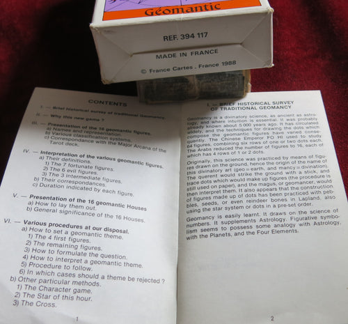 Géomantique 1988 pour divination et lectures psychiques