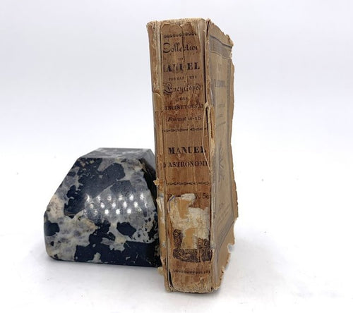 1827 Livre d'astronomie antique - Manuel d'astronomie + 4 planches pliantes - Livre d'astrologie ancienne - Collection occulte interdite