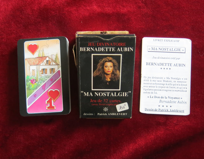 Bernadette Aubin 1995 oracle "Ma nostalgie" - TRÈS difficile à trouver des cartes révélatrices de bonne aventure