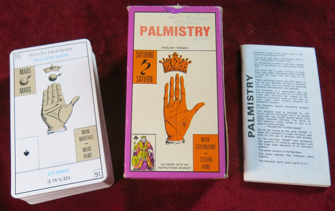 Hard to Find Palmistry Cards, Vintage Palm Reading