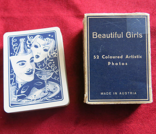 Jeu de cartes vintage de filles autrichiennes sexy - 1962