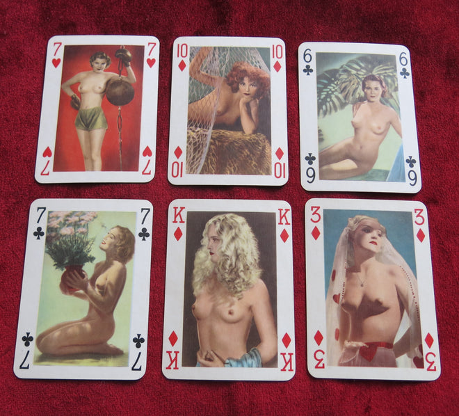Jeu de cartes vintage pour filles autrichiennes - Cartes à jouer pour filles autrichiennes - 1962 Très Rare jeu de cartes - Autriche Pin Up Filles jeu de cartes