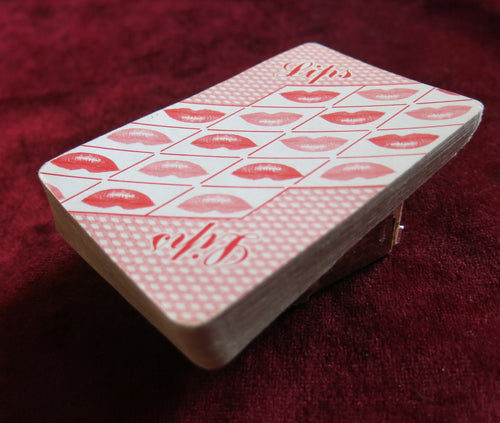 Nude female playing cards, Lips from the 60's