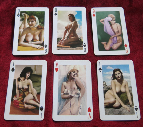 Jeu de cartes Sexyl Naughty des années 60, cartes à jouer érotiques