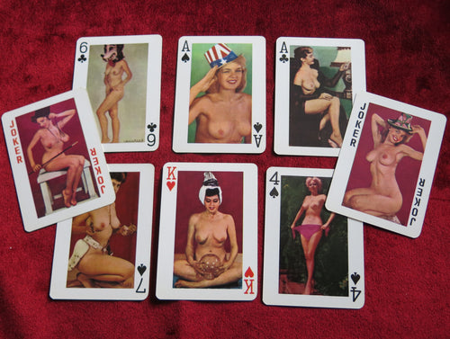 Deck of Fortune 54 nude female playing cards 4004 from the 60's