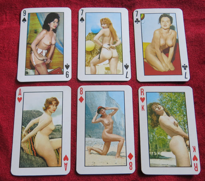 Cartes à jouer nues érotiques - 32 cartes à jouer pin-up françaises - filles nues érotiques sexy