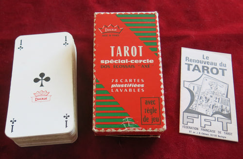 Tarot Français antique années 60 - Tarot classique rare fabriqué en France - Tarot vintage pas cher - Cartes vintage rares de France