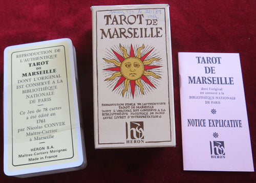 Tarot de Marseille original français Nicolas Conver 1761