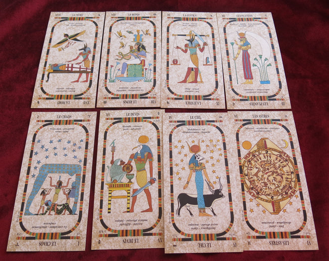 Jeu de tarot égyptien 1996 par Laura Tuan - Jeux de tarot égyptiens anciens - Le Tarot Égyptien - Cartes de tarot égyptien