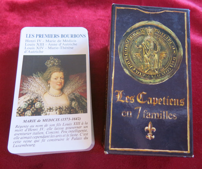 Jeu de cartes Les Capétiens 1999 - Jeu de cartes Renaissance, - hugues capet, le fondateur - philippe le bel, roi de fer - saint louis, roi éternel - philippe auguste, le conquérant...