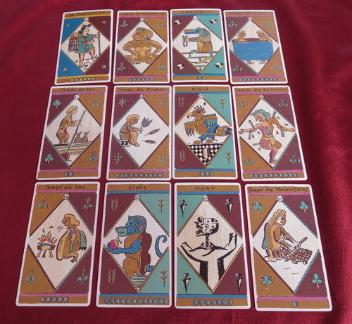 Jeu de tarot aztèque 1986 Piatnik - Cartes oracle d'art aztèque - Tarot aztèque