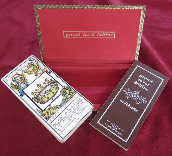 Belline Grand Tarot Deck 1ère Edition 1966 Coffret doré - Le Grand Tarot Belline - Coffret luxe Tranches Or