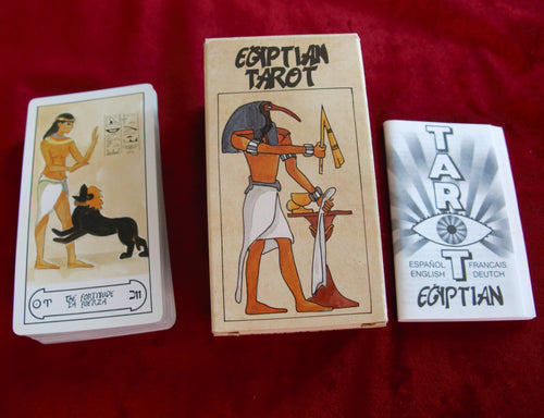 Tarot égyptien Fournier 1993 - Jeu de tarot égyptien original de Dieu Thoth - Somptueux Temple d'Abou Simbel