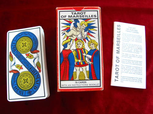 Années 80 Dos bleu Ancien tarot de Marseille Grimaud