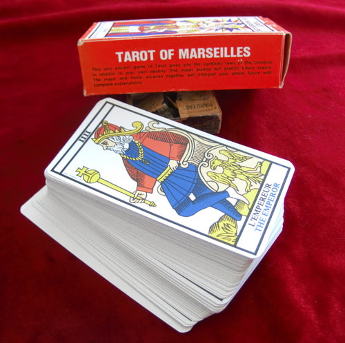 Années 80 Dos bleu Ancien tarot de Marseille Grimaud