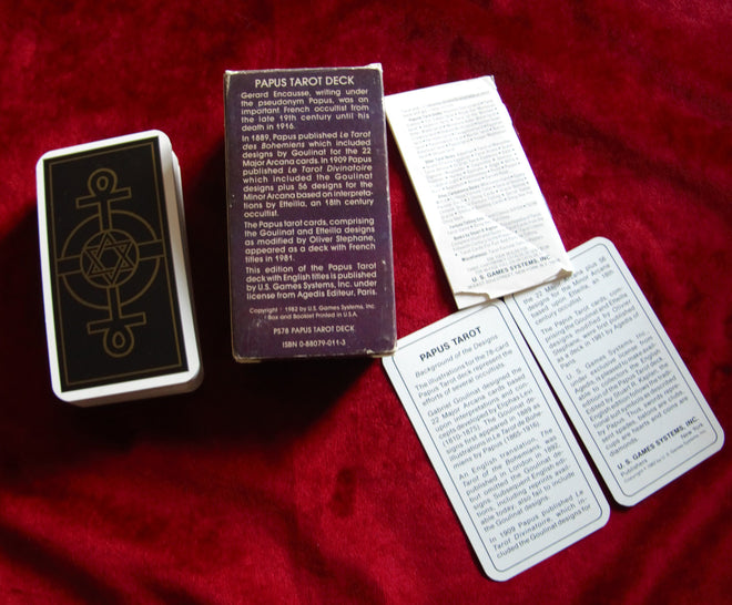 Jeu de tarot Papus 1982 - TRÈS RARE - Stuart R. Kaplan